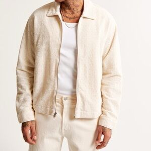 Abercrombie&Fitch NWT cropped lace zip up trucker jacket size medium